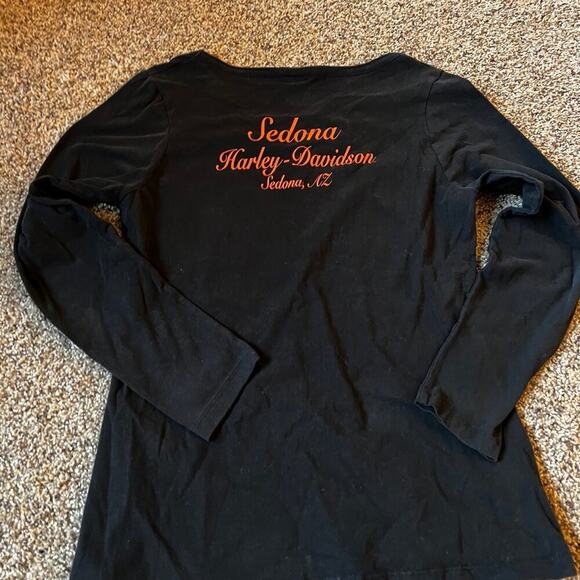 HARLEY DAVIDSON women’s T-shirt, size L, long sleeve, black - Picture 4 of 6